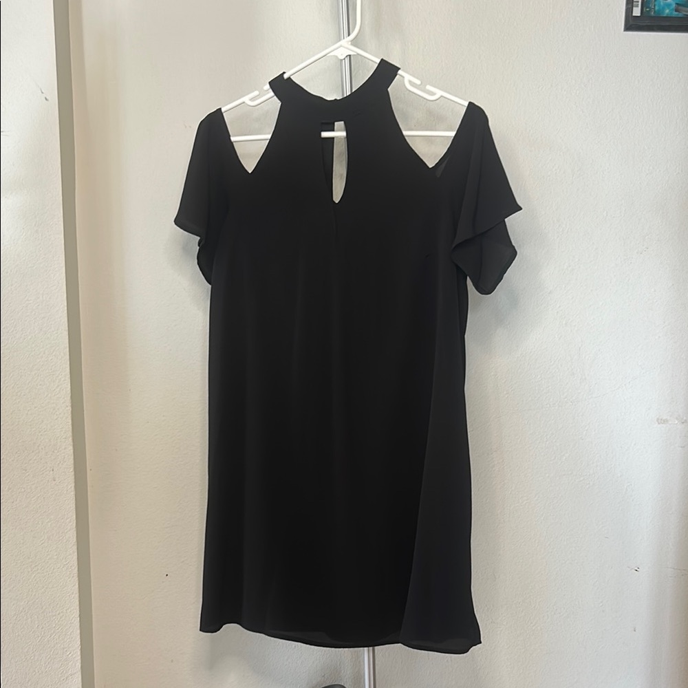 Bobeau Cut Out Cap Sleeve Blouse